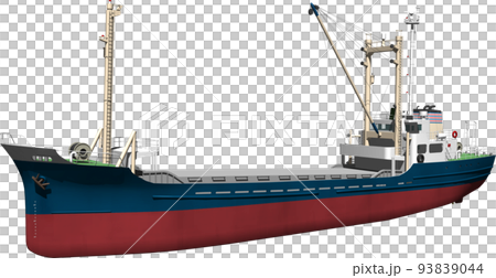 A bird's-eye view illustration of a blue cargo ship created all the way down to the bottom of the ship. background transparent image 93839044