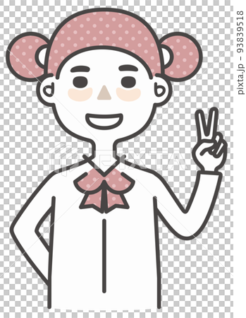 小學生對著鏡頭比YA! 小學生對著鏡頭比YA! 93839518
