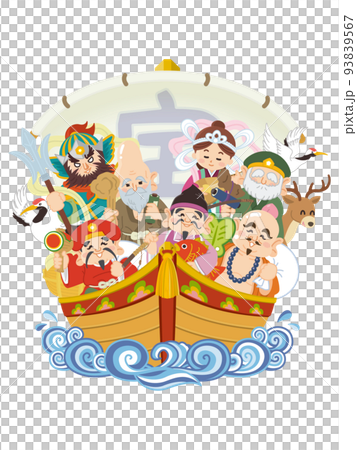 宝船に乗った七福神のイラスト素材 [93839567] - PIXTA