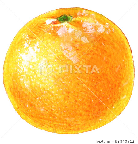 秋冬の丸ごとみかんの色鉛筆画ワンポイント 秋冬の丸ごとみかんの色鉛筆画ワンポイント 93840512
