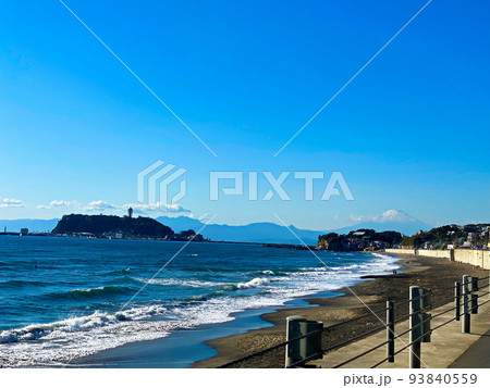 冬の由比ガ浜 冬の由比ガ浜 93840559