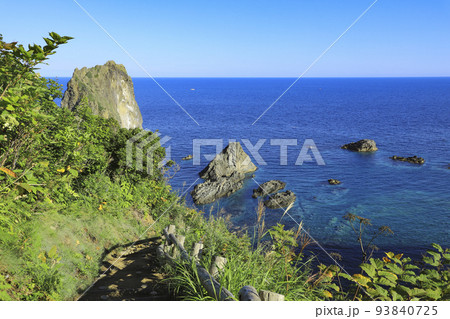 「日本の渚百選」の島武意海岸 北海道 「日本の渚百選」の島武意海岸 北海道 93840725