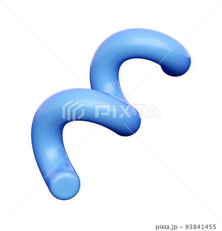 3d blue abstract spiral. High quality isolated render 93841455