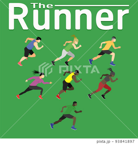 the runner run ran for health happiness jogging sport fitness exercise gym jogging men women shoes training the runner run ran for health happiness jogging sport fitness exercise gym jogging men women shoes training 93841897