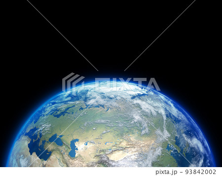 日本　JAPAN　地球　背景　宇宙　CG 93842002