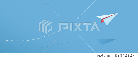 紙飛行機のベクター素材 紙飛行機のベクター素材 93842227