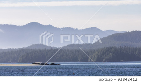 Tofino, Vancouver Island, British Columbia, Canada. View of Canadian Mountain Landscape Tofino, Vancouver Island, British Columbia, Canada. View of Canadian Mountain Landscape 93842412