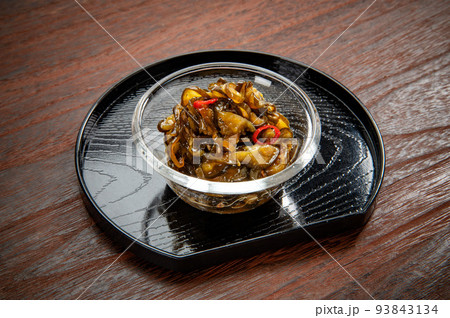 和食、キュウリ薄切りの漬物 和食、キュウリ薄切りの漬物 93843134