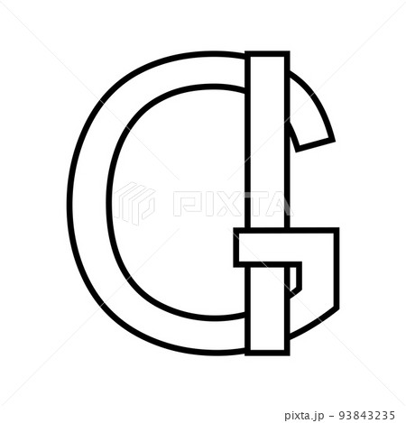 Logo sign gi ig icon nft interlaced letters g i Logo sign gi ig icon nft interlaced letters g i 93843235