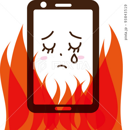スマートフォン トラブル 擬人化 顔 表情 火災 炎 事故 炎上 ネットトラブル 涙 スマートフォン トラブル 擬人化 顔 表情 火災 炎 事故 炎上 ネットトラブル 涙 93843519
