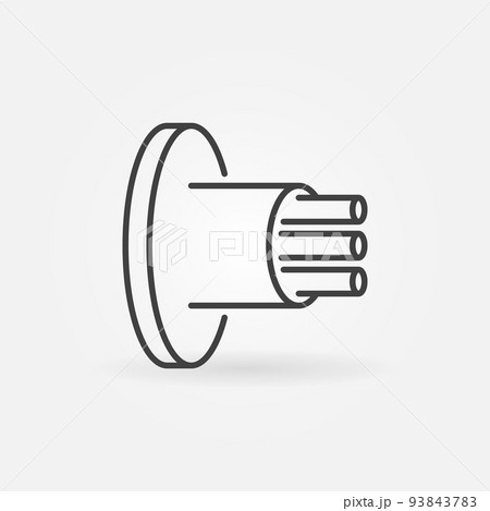Fiber Optic Cable vector icon in outline style Fiber Optic Cable vector icon in outline style 93843783