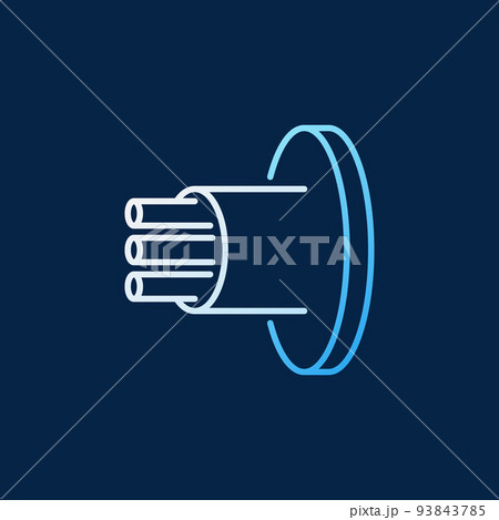 Fiber Optic Cable vector colored linear icon Fiber Optic Cable vector colored linear icon 93843785
