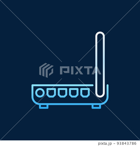 Router or modem vector colored icon in outline style 93843786