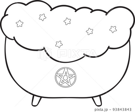cute Halloween witch cauldron outline element cute Halloween witch cauldron outline element 93843843