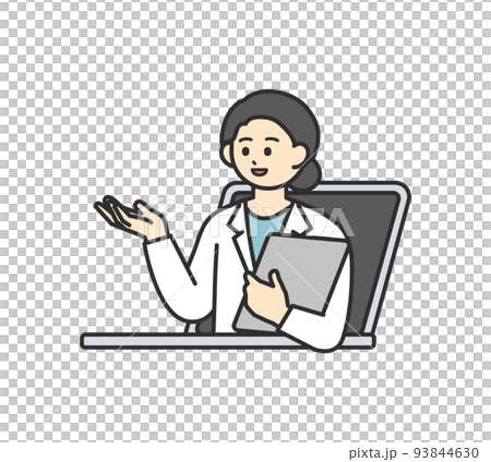 Image illustration material of online medical treatment Image illustration material of online medical treatment 93844630