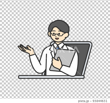 Image illustration material of online medical treatment Image illustration material of online medical treatment 93844631