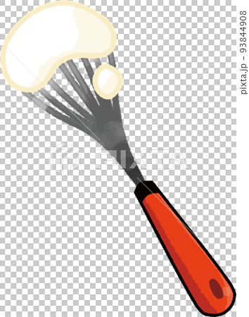 red whisk and cream red whisk and cream 93844908