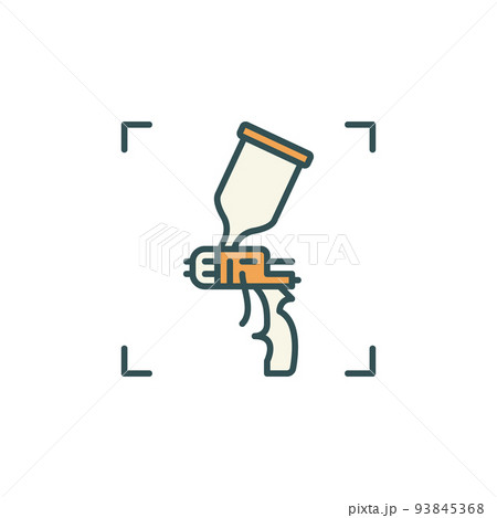 Vector Spray Gun concept colored icon or sign Vector Spray Gun concept colored icon or sign 93845368