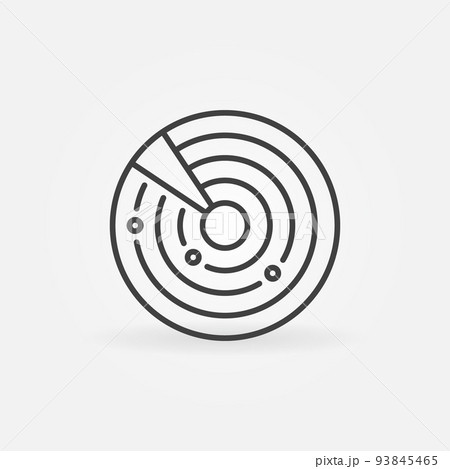 Outline Radar Display vector concept round iconのイラスト素材 [93845465] - PIXTA