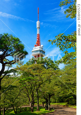 宇都宮タワーと青空 93845573