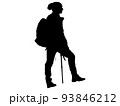 登山をする男性シルエット4 93846212