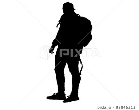 hiking man silhouette