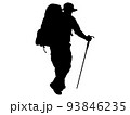 登山をする男性シルエット3 93846235
