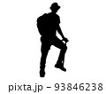 登山をする男性シルエット2 93846238