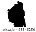 登山をする男性シルエット1 93846250