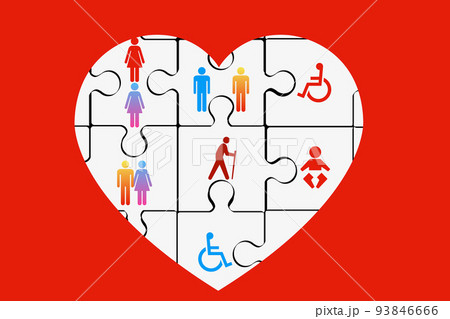 ハートと人々 93846666