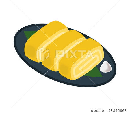 だし巻き卵のイラスト 93846863