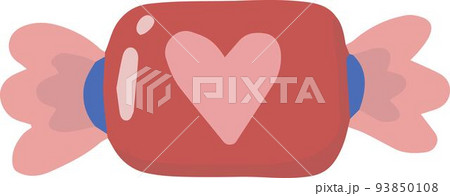 Hand Drawn heart shaped candy illustrationのイラスト素材 [93850108] - PIXTA