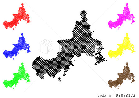 Rason Special City (Democratic Peoples Republic of Korea, DPRK, DPR Korea, Provinces of North Korea) map vector illustration, scribble sketch Rajin-Sonbong map 93853172