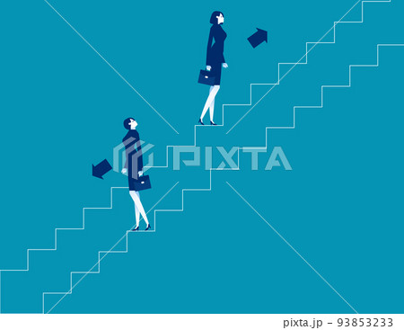 The path of the ups and downs of business person. Business vector illustration The path of the ups and downs of business person. Business vector illustration 93853233