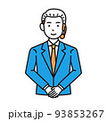 コールセンター　オペレーター　男性　お辞儀 93853267
