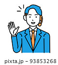 コールセンター　オペレーター　男性　笑顔　挨拶 93853268