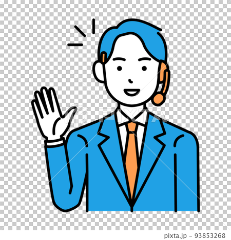 コールセンター　オペレーター　男性　笑顔　挨拶 93853268