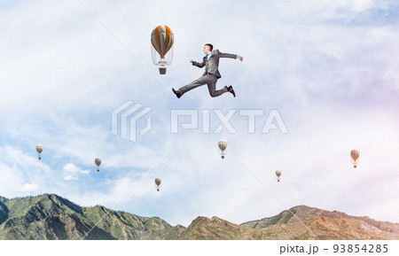 Businessman on the move. Businessman on the move. 93854285