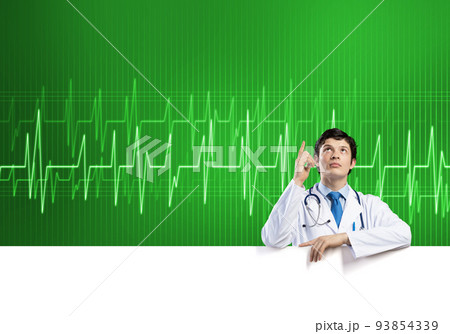 Doctor with banner 93854339
