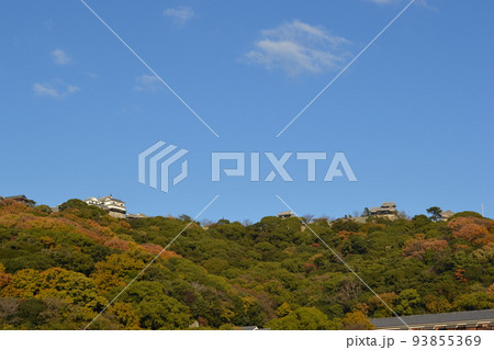 初冬の愛媛県松山市の松山城【12月】 初冬の愛媛県松山市の松山城【12月】 93855369