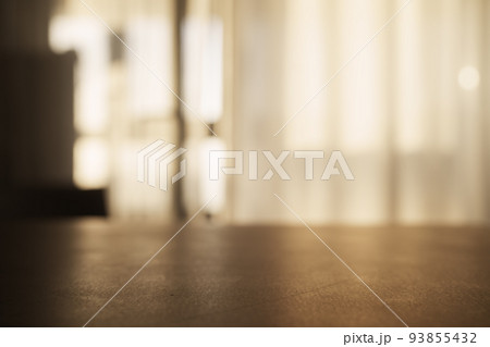 Wood table indoor background of with blurred backdrop 93855432