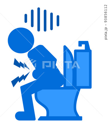 腹痛で下痢になりトイレで排便をする人 腹痛で下痢になりトイレで排便をする人 93856112