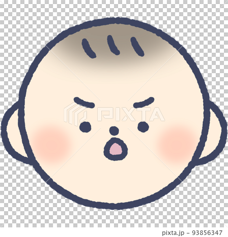 angry baby face with open mouth angry baby face with open mouth 93856347