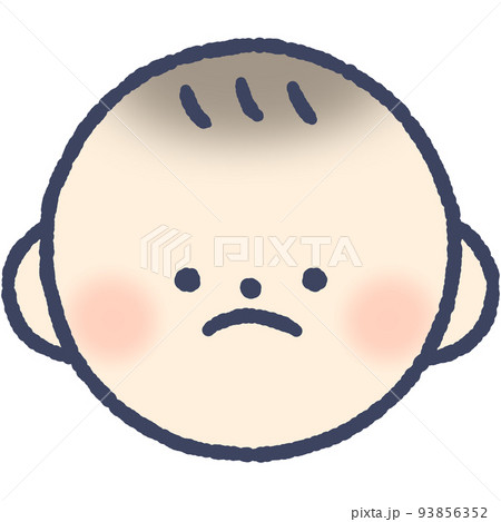 不機嫌な赤ちゃんの顔 不機嫌な赤ちゃんの顔 93856352