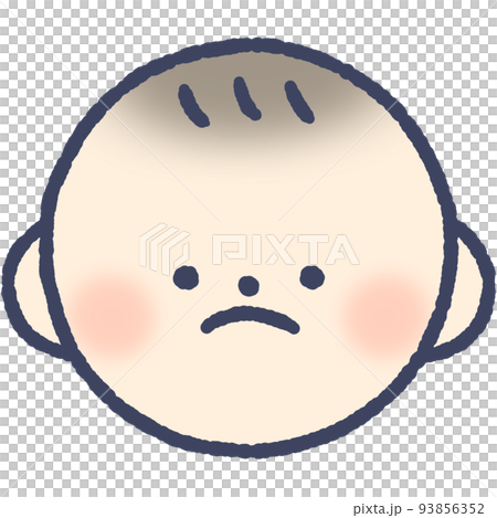 不機嫌な赤ちゃんの顔 不機嫌な赤ちゃんの顔 93856352
