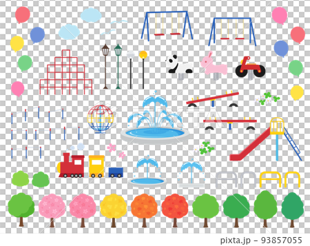 公園遊樂設備_插圖素材集 公園遊樂設備_插圖素材集 93857055