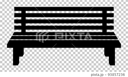 park wooden bench silhouette material - Stock Illustration [93857236 ...