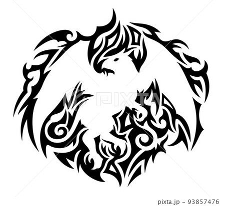 Premium Vector | Griffin icon hand draw black colour mythical logo vector  element and symbol