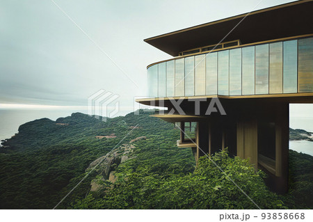 Contemporary House On A Cliff Overlooking the Ocean 93858668