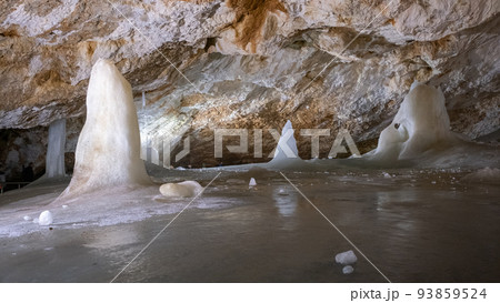 Dobsinska ice cave in Slovakia, Slovak paradise Dobsinska ice cave in Slovakia, Slovak paradise 93859524